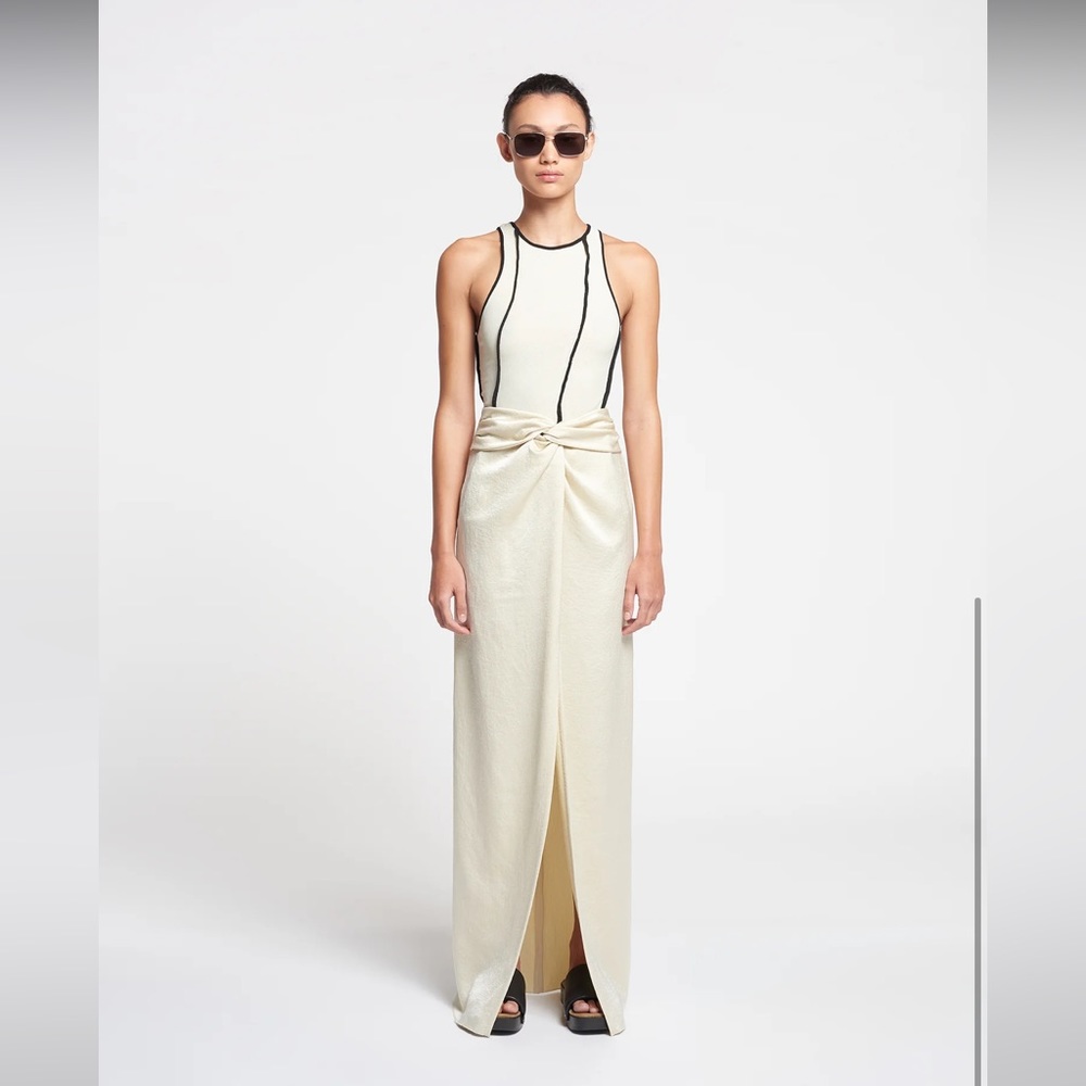 Nanushka midi skirt in ivory